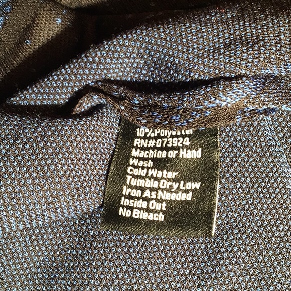 Misook blue/black open front 3/4 sleeve jacket size small - Picture 6 of 6